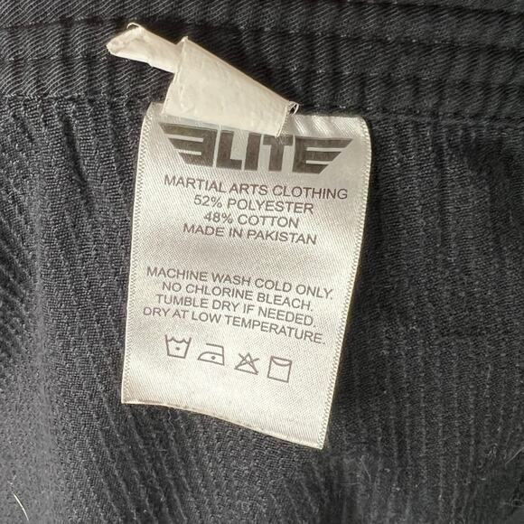 Elite Sports Brazilian Jiu Jitsu BJJ Gi Jacket Black Red Technical Fightwear A2 - Picture 7 of 7